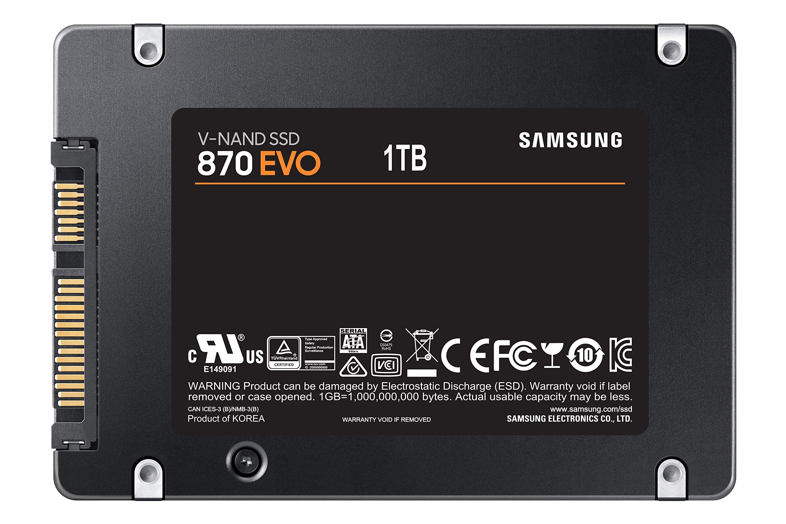 SAMSUNG 870 EVO SATA III SSD 1TB 2.5” Internal Solid State Drive