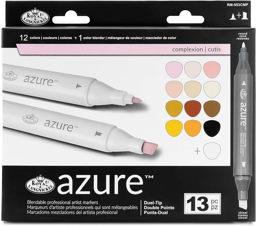 Amazon.com: Royal & Langnickel Azure, 13pc Dual-Tip, Alcohol Based