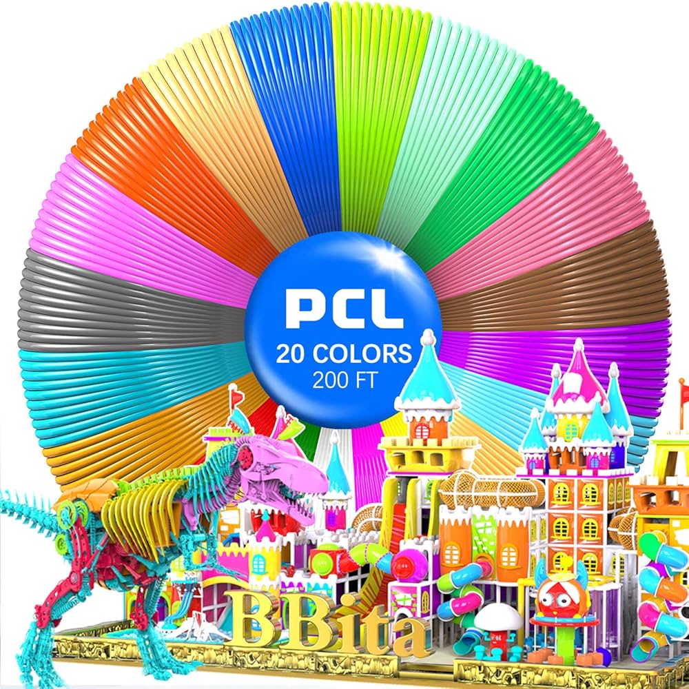 Amazon.co.jp: 3Dプリントペン PCL フィラメント リフィル 1.75mm 20色