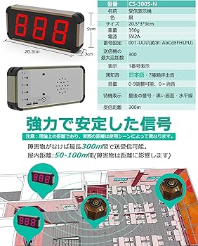Amazon.co.jp: FLYDOG 呼び出しベル 飲食店 業務用 ワイヤレスチャイム