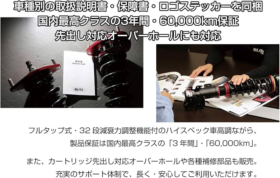 Amazon | BLITZ(ブリッツ) 車高調 レンチ付 S660 JW5 ダンパー