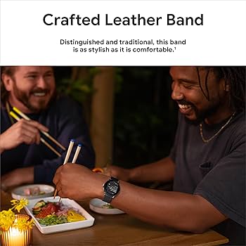 Amazon.com: Google Pixel Watch Crafted Leather Band - Obsidian