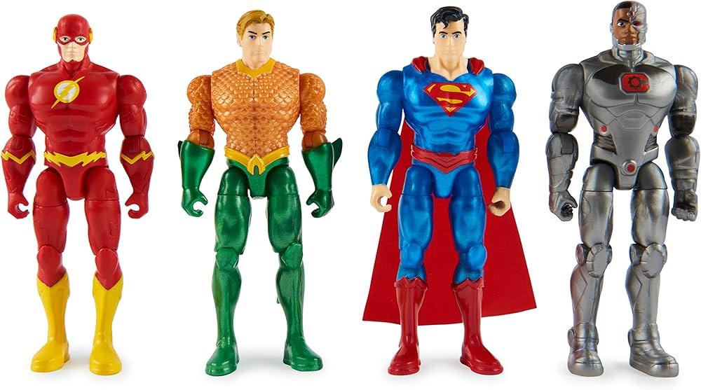 DC Comics, Justice League 4'lü Paket, 10 cm Aksiyon Figürleri