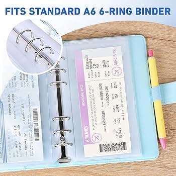 Amazon.co.jp: Antner A6バインダーポケット 6穴 ファスナーなし 予算