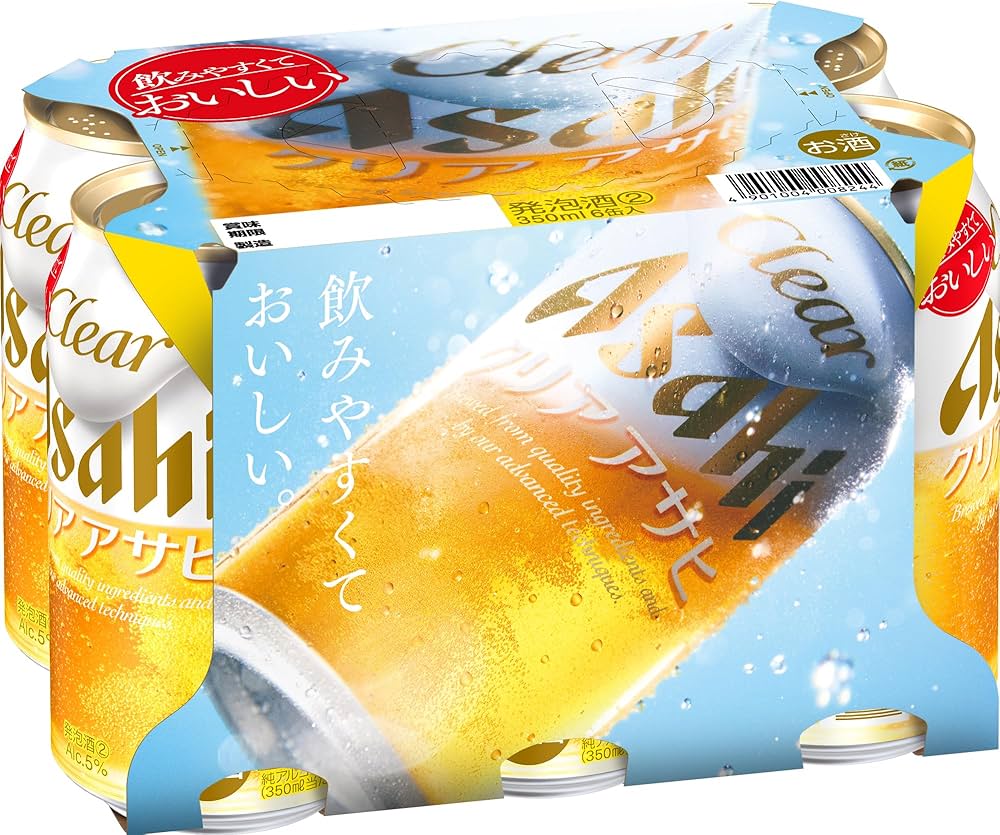 Amazon.co.jp: アサヒ クリアアサヒ 350ml×6缶パック : 食品・飲料・お酒