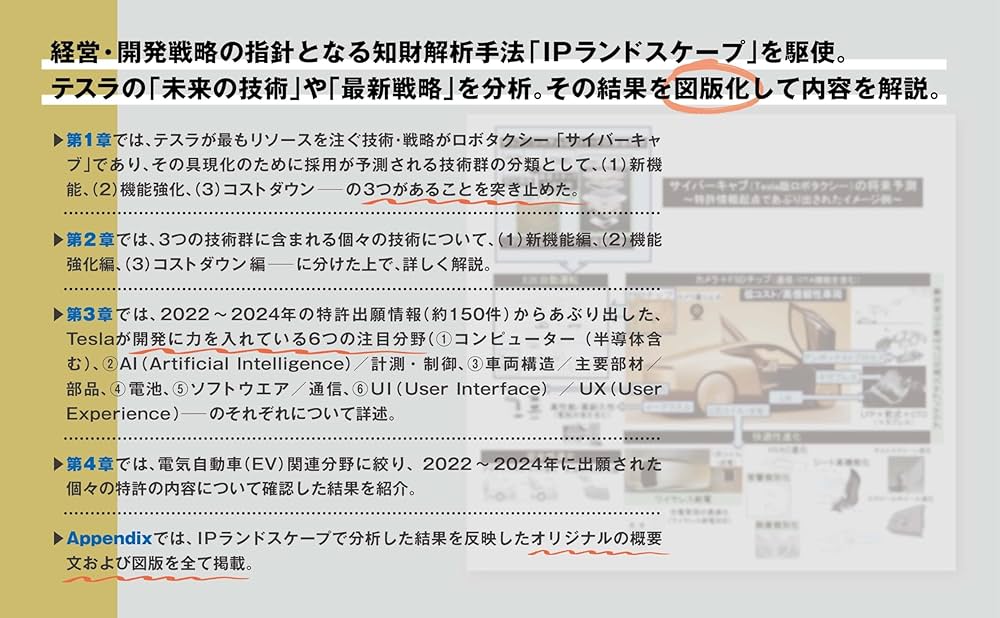 知財から予測する未来技術 テスラ編 次の経営戦略と事業戦略の策定に