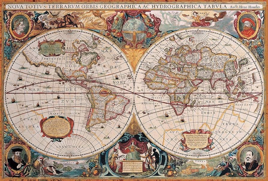 Amazon.com: EuroGraphics Antique Map of The World Jigsaw Puzzle