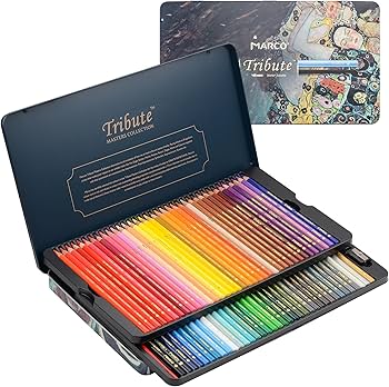 Amazon | Marco 水彩色鉛筆 72色 水性 柔らかい芯 大人の塗り絵 プロ