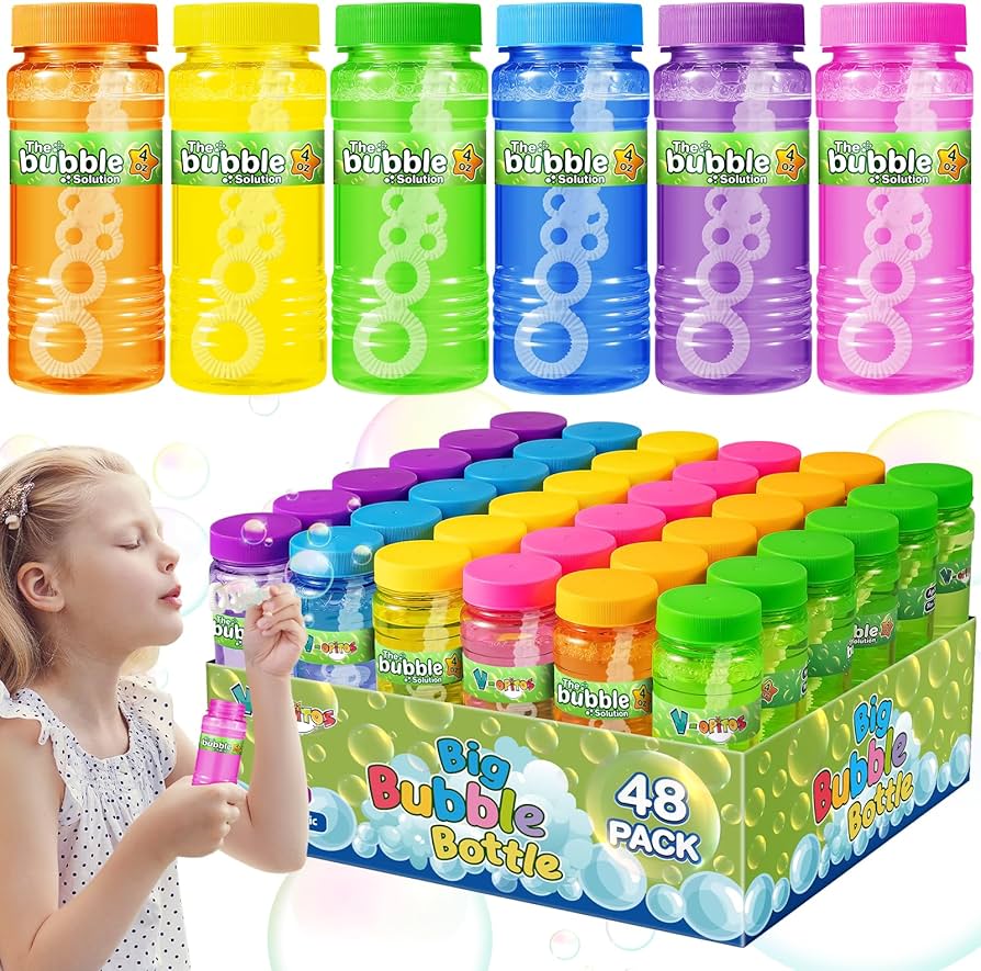 Amazon.com: V-Opitos 24 Pack Bubble Bottles with Wands in 6 Colors