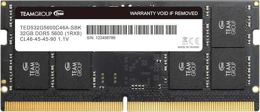 TEAMGROUP Elite SODIMM DDR5 32GB 5600Mhz (PC5-44800) CL46 Non-ECC