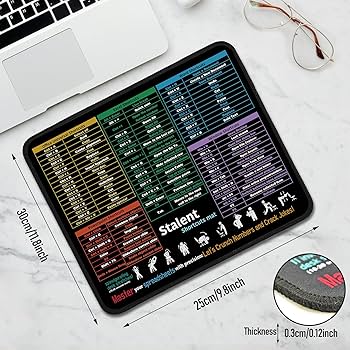 Amazon.com: Mouse Pad for Excel/Word/PowerPoint/Windows Shortcuts