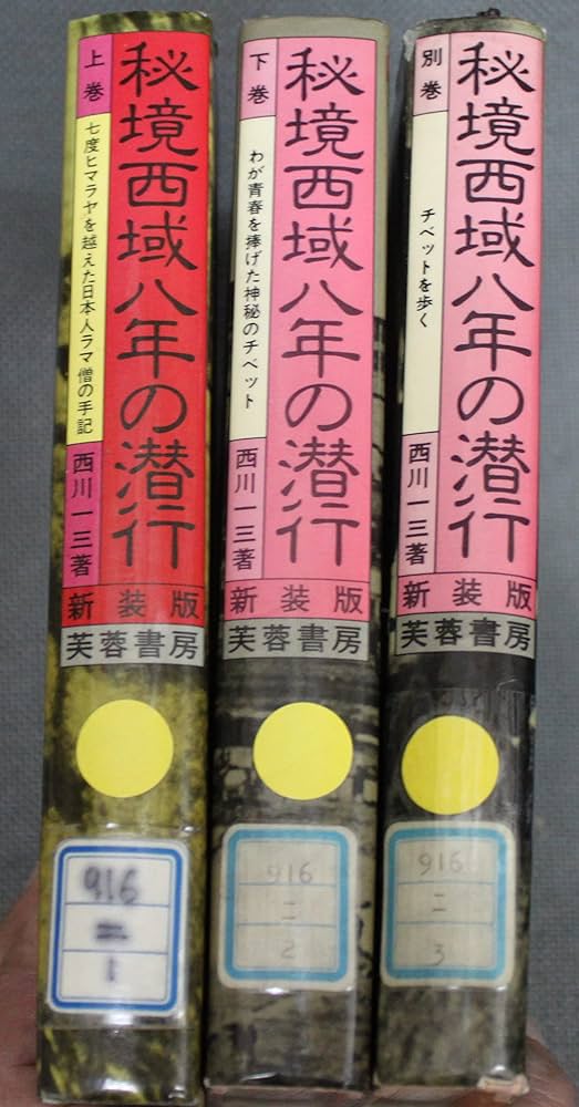Amazon.co.jp: 秘境西域八年の潜行 上下別巻 全3冊セット 西川一三