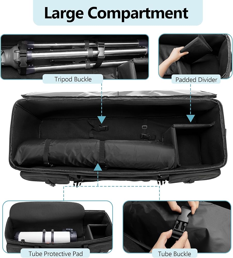 Amazon.com : HODRANT Large Telescope Carrying Case, Soft Pad