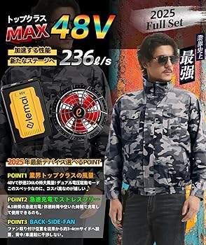 Amazon.co.jp: [elemai] 2026モデル ファン付き作業服 遮熱-18℃ 超高