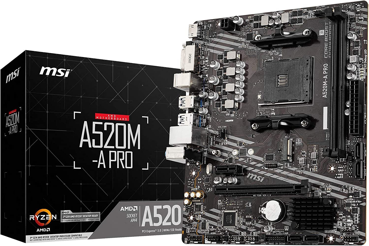 Amazon.co.jp: MSI マザーボードA520M-A PRO 【Ryzen 5000シリーズ
