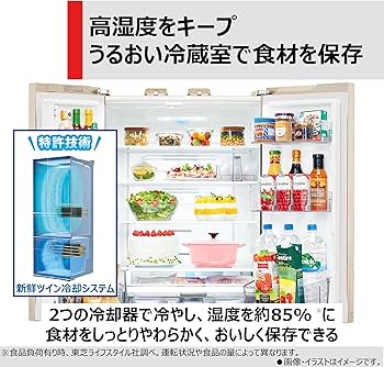 Amazon | 東芝 冷蔵庫 幅65.0㎝ 508L フレンチドア GR-W510FZ(ZH