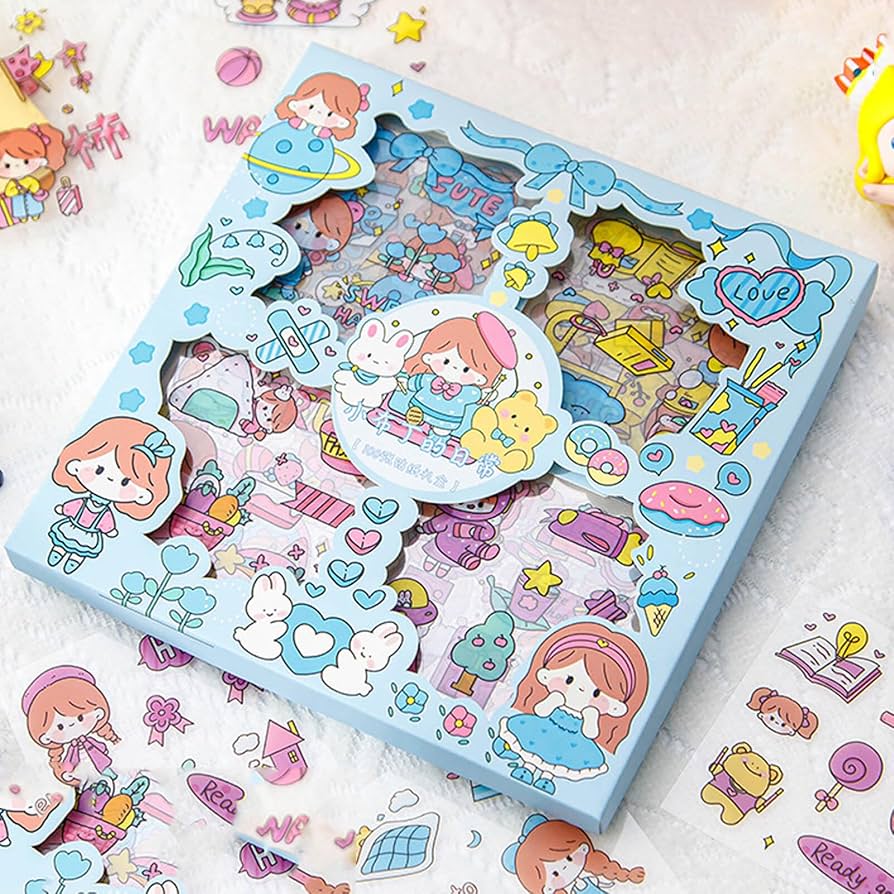 Amazon.co.jp: シール 手帳シール かわいい 100枚 ギフトボックス付き