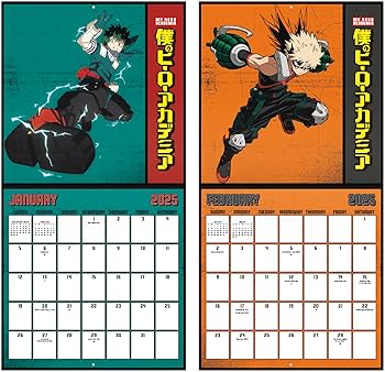 Amazon | 2025年 僕のヒーローアカデミア 壁掛け カレンダー | 輸入版