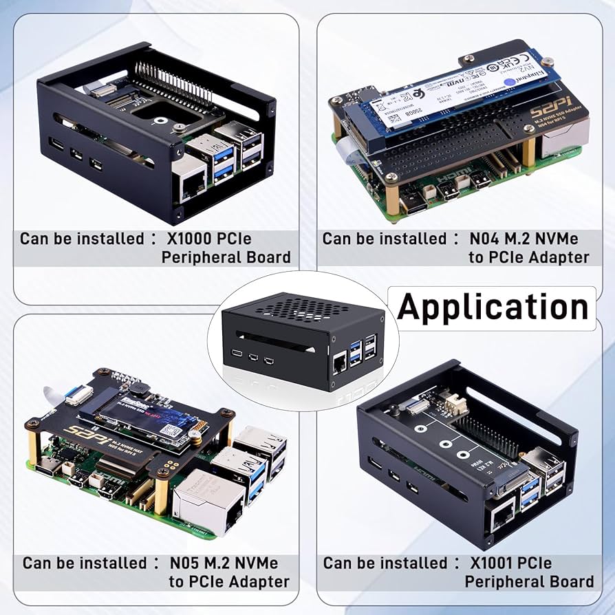Amazon.co.jp: GeeekPi Raspberry Pi 5 用メタルケース、PCIe M.2 NVMe