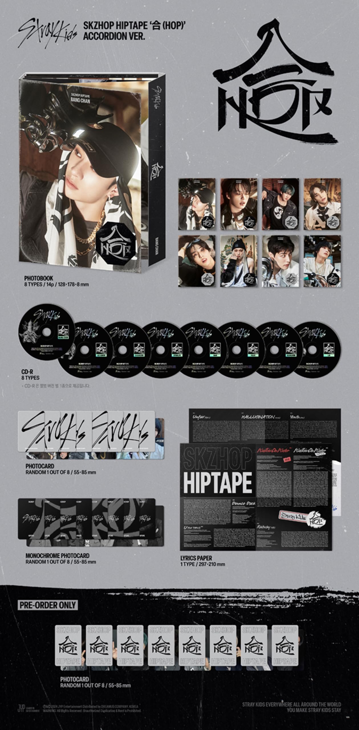Amazon.com: Stray Kids SKZHOP HIPTAPE HOP Album (ACCORDION VER