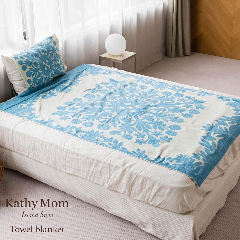 Amazon.co.jp: タオルケット シングル ハワイアンキルト柄 ビー