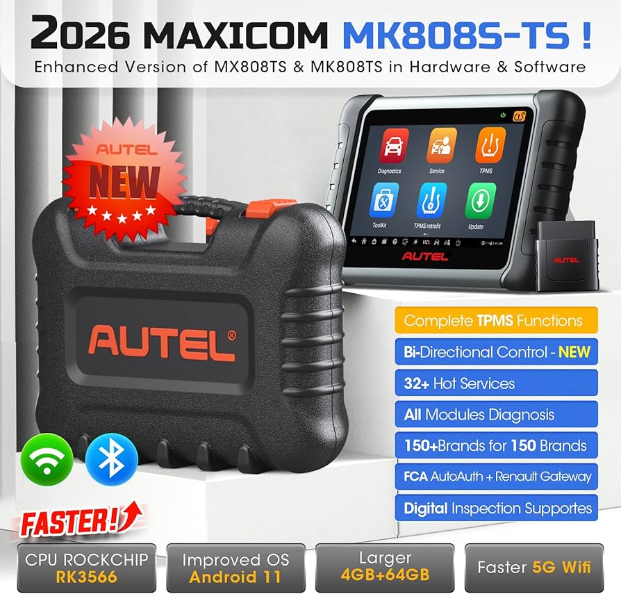 Amazon.co.jp: Autel MaxiCOM MK808TS OBD2 診断機 2022年6月新機能