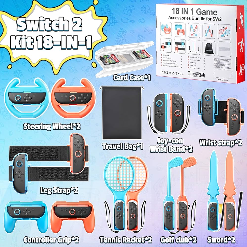 Amazon.com: 18in1 Switch 2 Sports Accessories, for Nintendo 2 2025