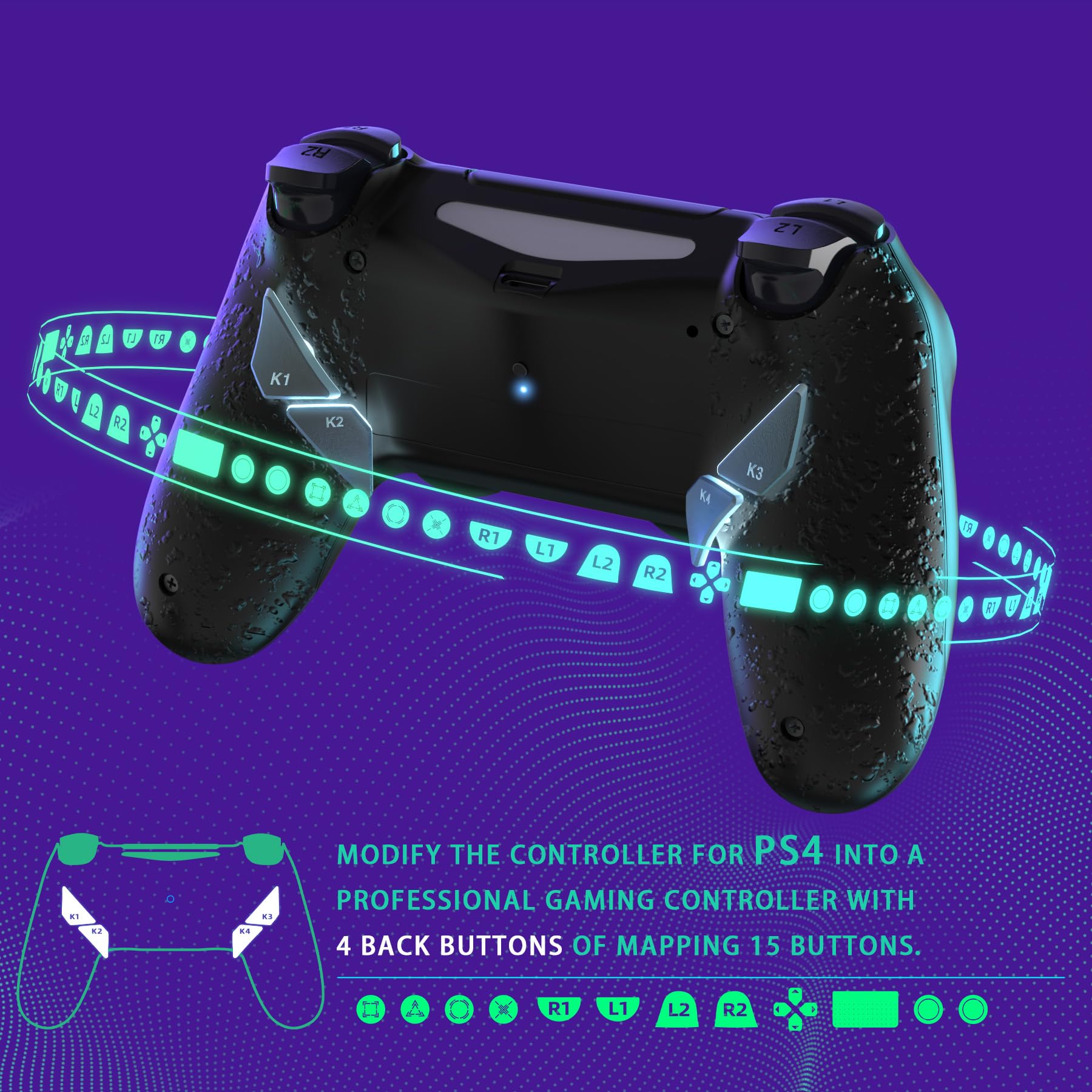 Amazon.co.jp: eXtremeRate ps4 slim proコントローラーJDM-040/050