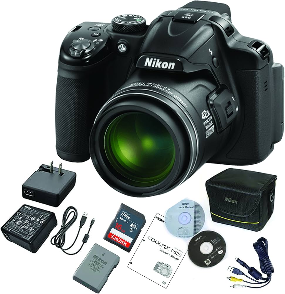 Nikon Coolpix P520 Compact Digital Camera 18.1 Megapixels 3.2 Inch