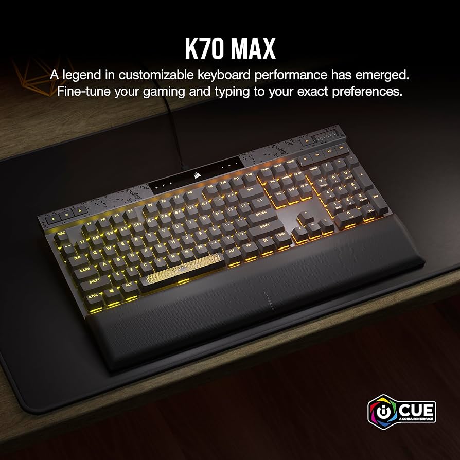Amazon.com: CORSAIR K70 MAX RGB Magnetic Mechanical Wired Gaming
