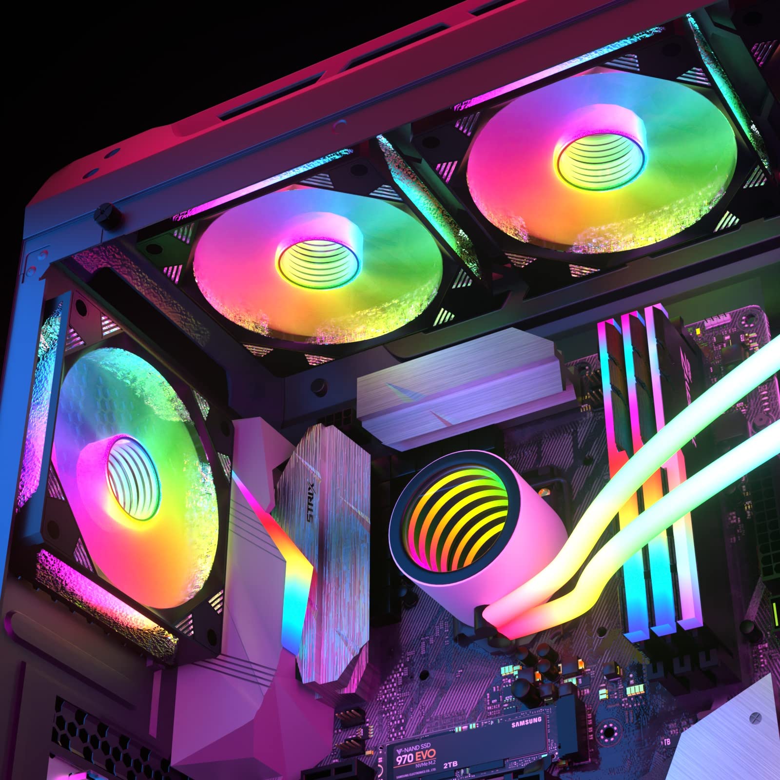 Amazon.co.jp: DS X390-I マザーボードコントロール 120mm RGBファン