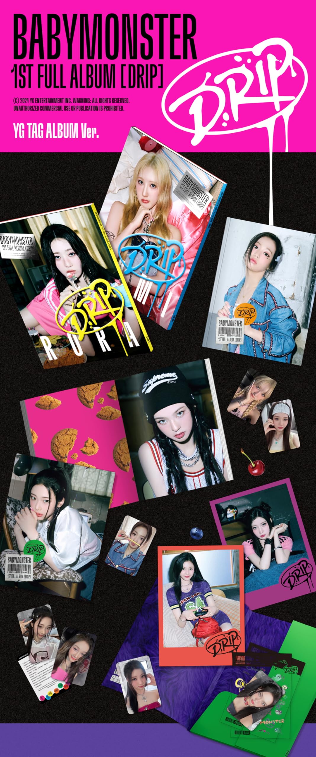 Amazon.com: BABYMONSTER - DRIP [YG Tag Album Ver.] 1st Full Album