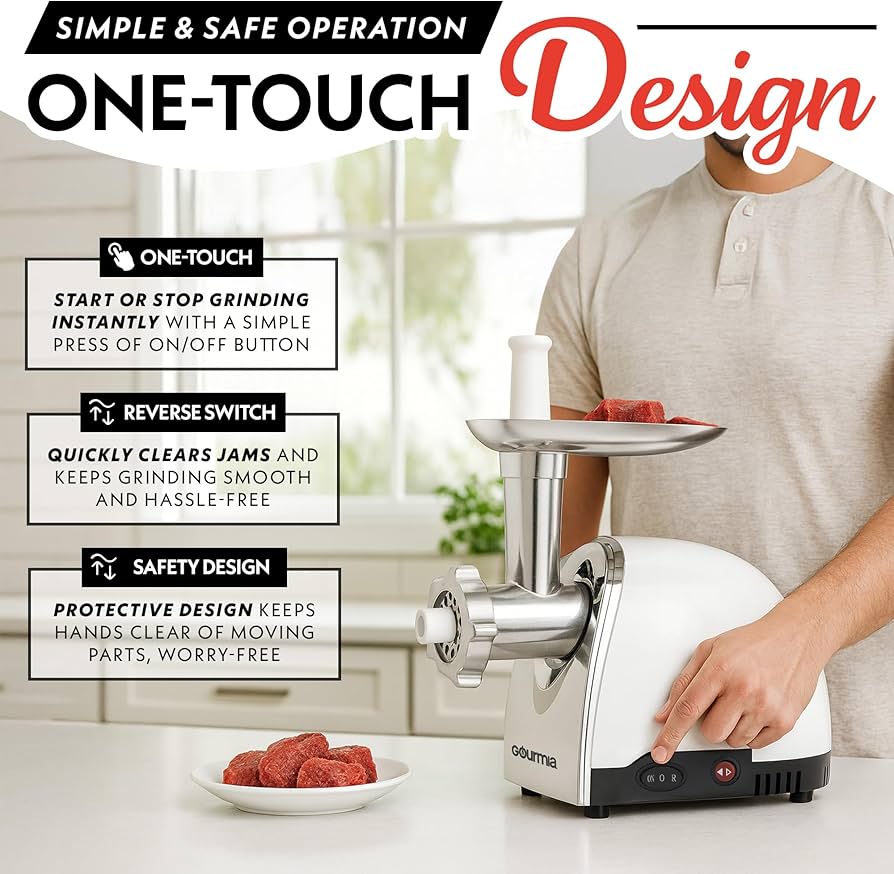Amazon.com: Gourmia Electric Meat Grinder – 500W Commercial Grade