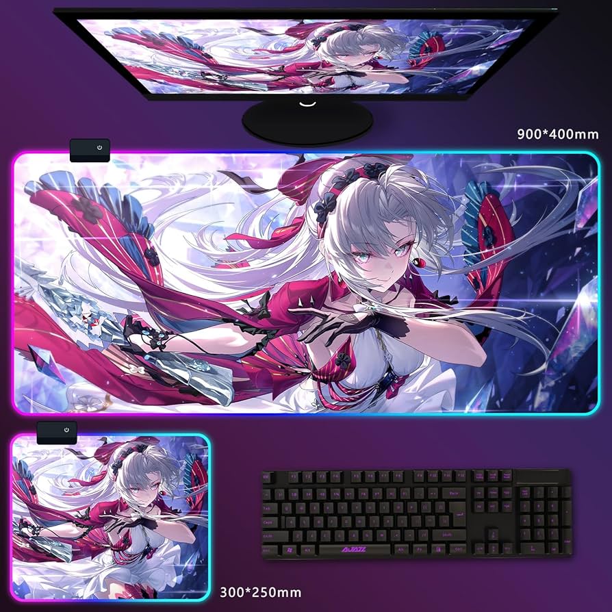 Amazon.co.jp: 鳴潮 マウスパッド RGB 発光マウスパッド カルロッタ 今