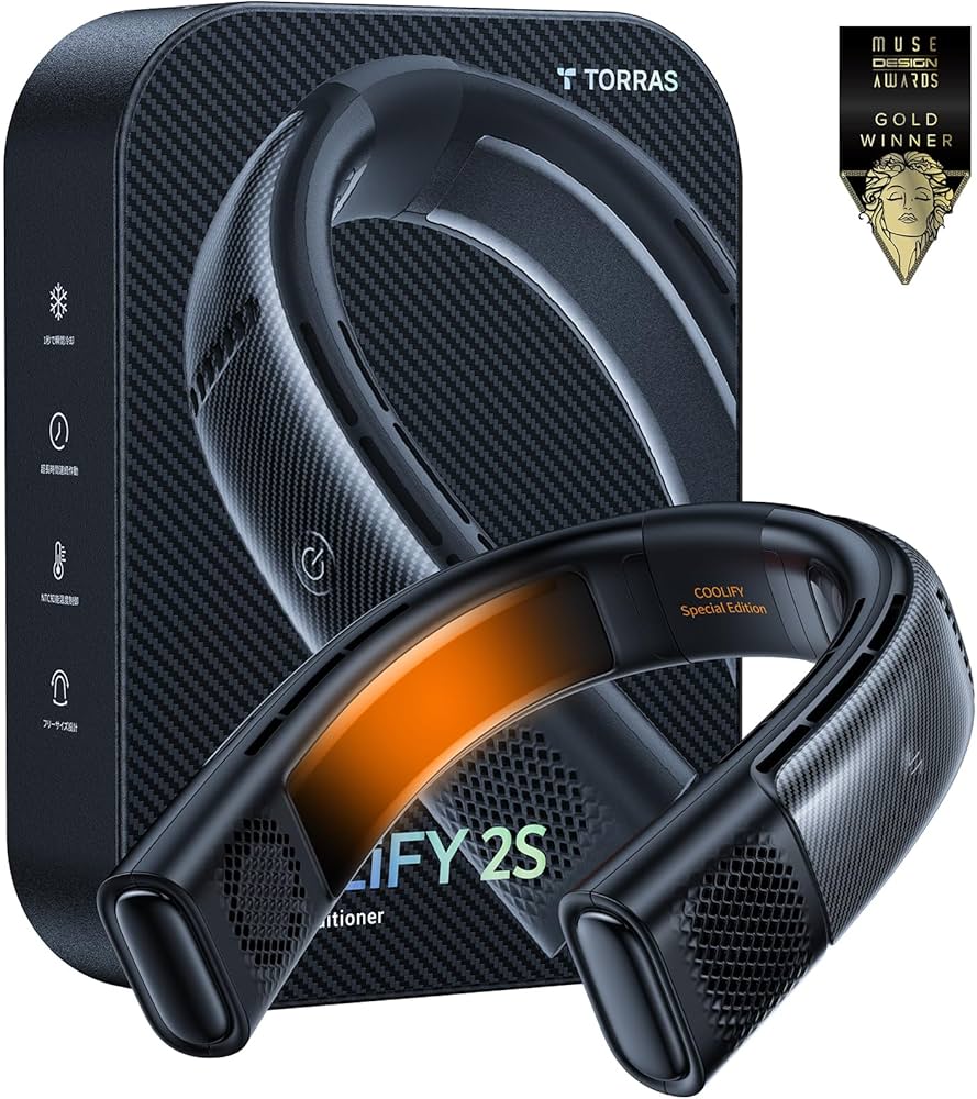 Amazon | TORRAS COOLIFY 2S 限定バージョン ネックエアコン オレンジ