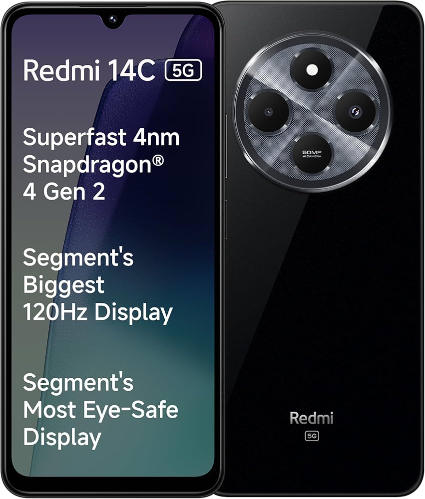 Redmi 14C 5G (Stargaze Black, 4GB RAM, 64GB Storage) | Superfast