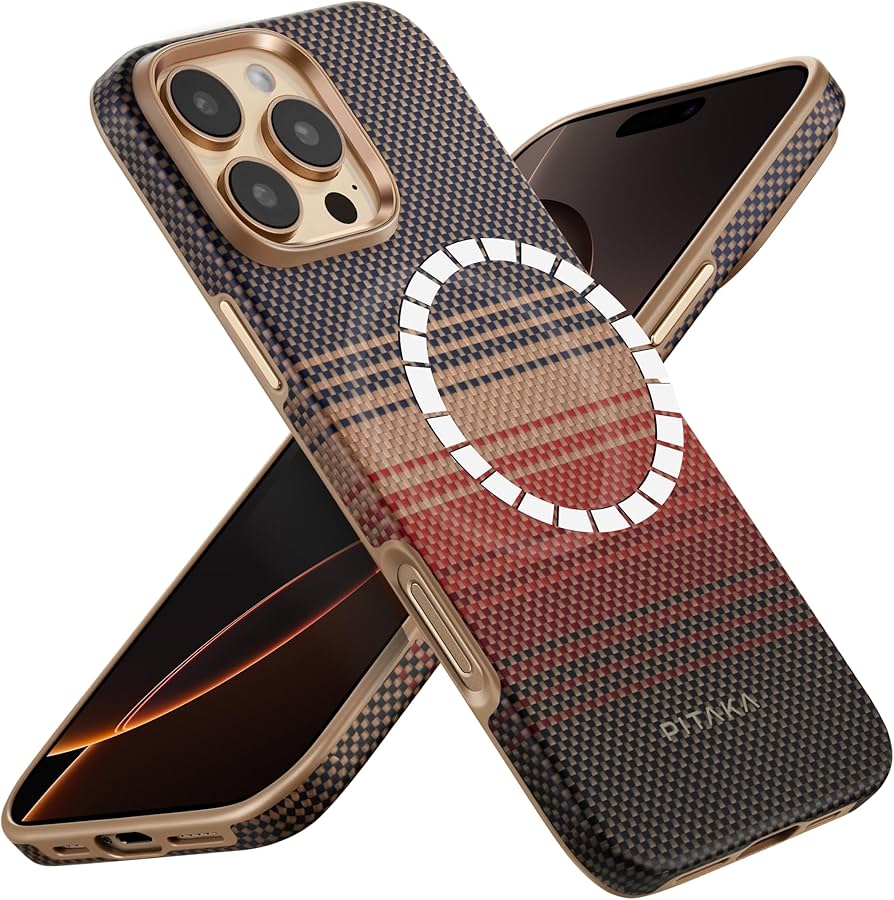 Amazon.co.jp: 「PITAKA」iPhone 16 Pro用 ケース 軍用グレード保護