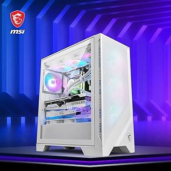 MSI MAG Forge 320R Airflow White Mid-Tower PC Case - ATX Capacity