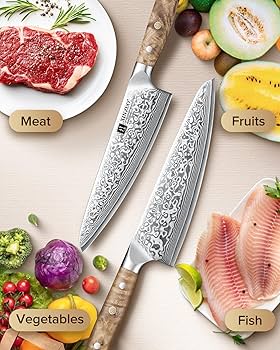 Amazon.co.jp: XINZUO 21cm シェフナイフ 67層ダマスカス鋼 -プロの手