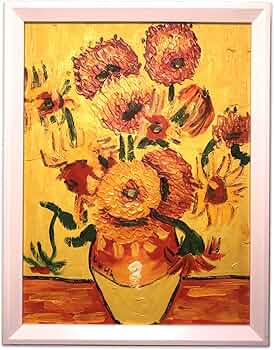 Amazon.co.jp: ゴッホ 絵画 額付き 額入り『 ひまわり』 ポスター