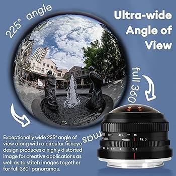 Amazon.co.jp: 7artisans 4mm F2.8 円形魚眼レンズ 225°超広角 APS-C