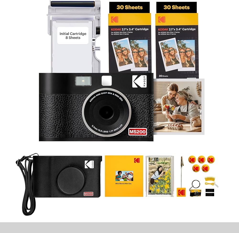 Amazon | KODAK Mini Shot 2 ERA 4PASS 2-in-1 チェキカメラ＆スマホ