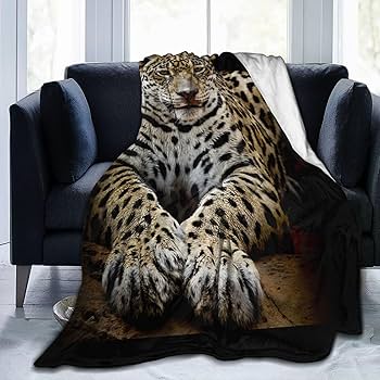Amazon｜毛布 ヒョウ 豹 豹柄 ブランケット シングル 夏用 掛け毛布