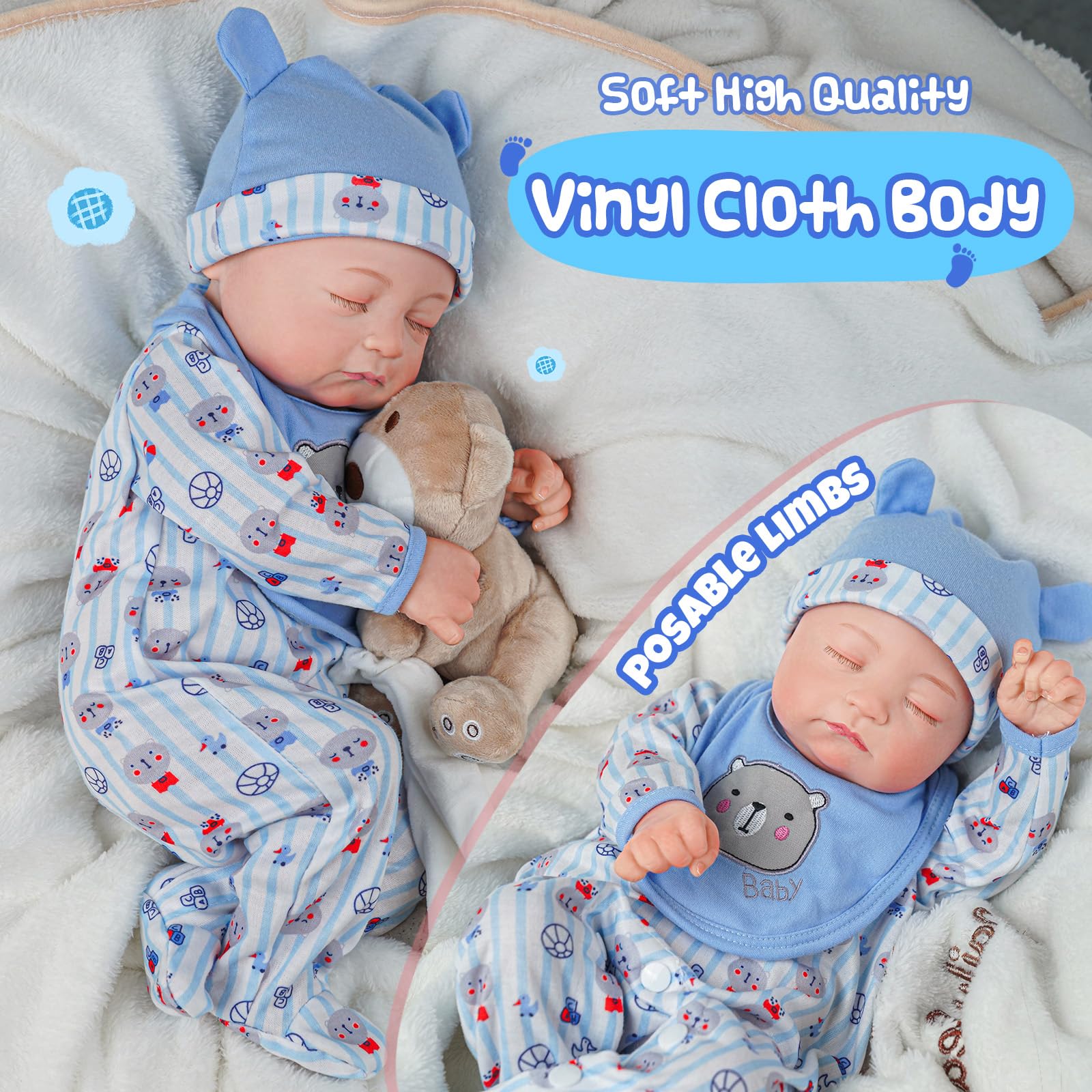 Amazon | BABESIDE リボーンベビードール 男の子 20インチ 愛らしい