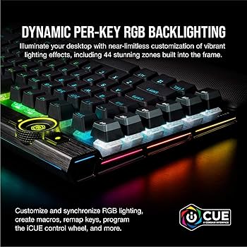 Amazon.com: Corsair K100 RGB Optical-Mechanical Wired Gaming