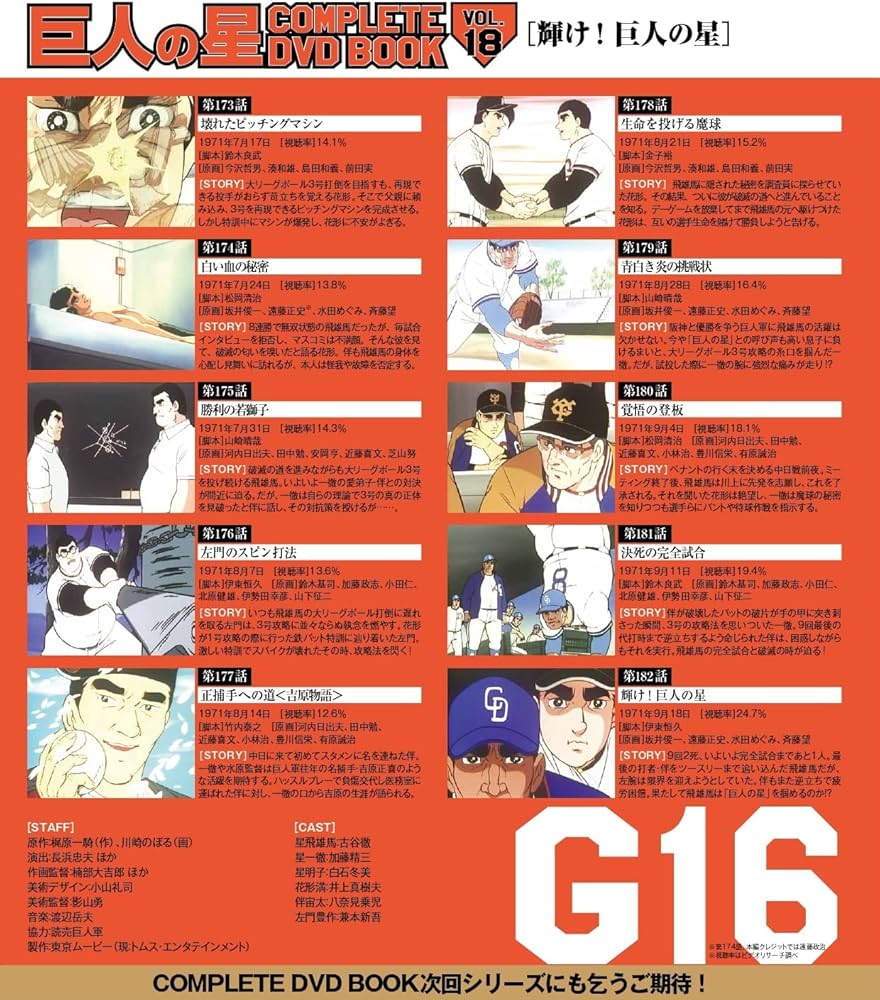 巨人の星 COMPLETE DVD BOOK VOL.18 () | ぴあ |本 | 通販 | Amazon