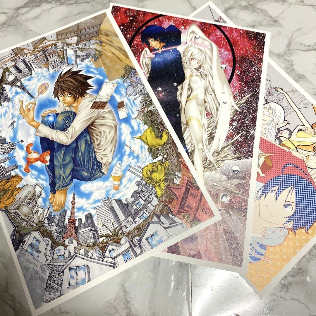 Amazon.co.jp: 大場つぐみ×小畑健カラー複製原稿3枚セット DEATH NOTE