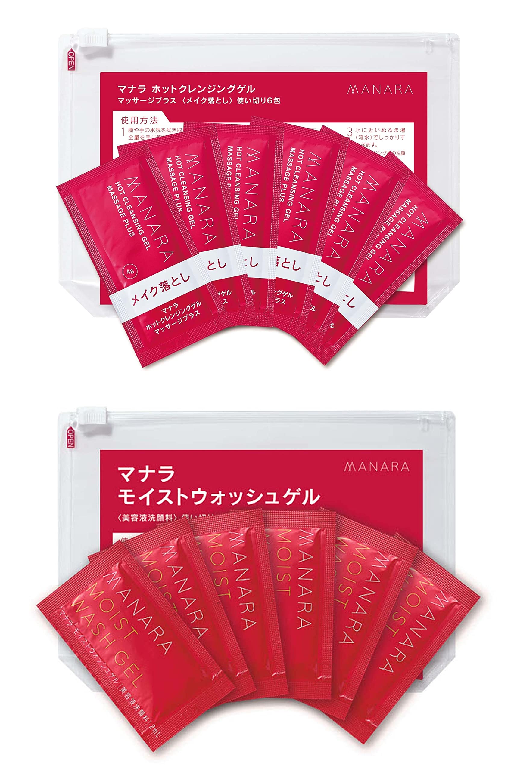 Amazon | マナラ モイストウォッシュゲル 使い切り 6包 + ホット