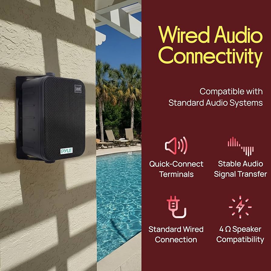 Amazon.co.jp: 【Pyle 2WAY完全防水 屋内/屋外兼用ウォールマウント