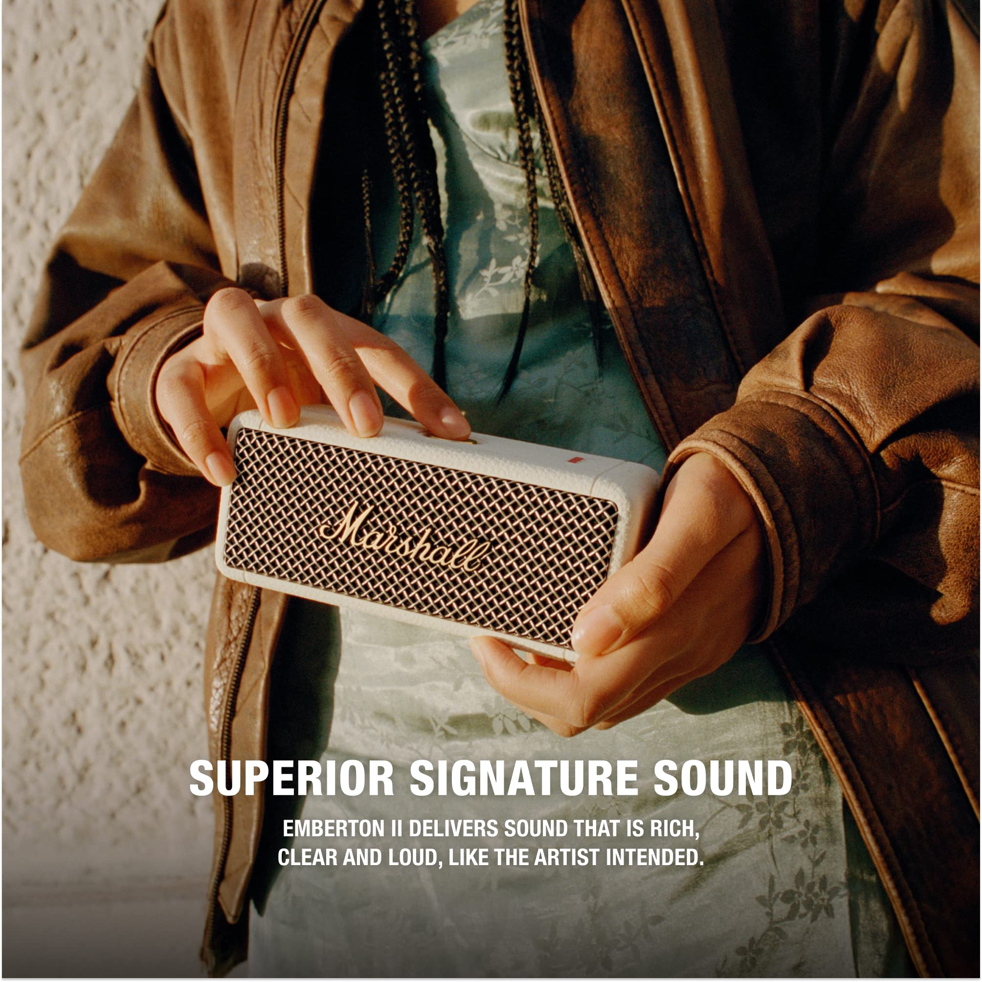 Amazon.com: Marshall Emberton II Portable Bluetooth Speaker, Cream